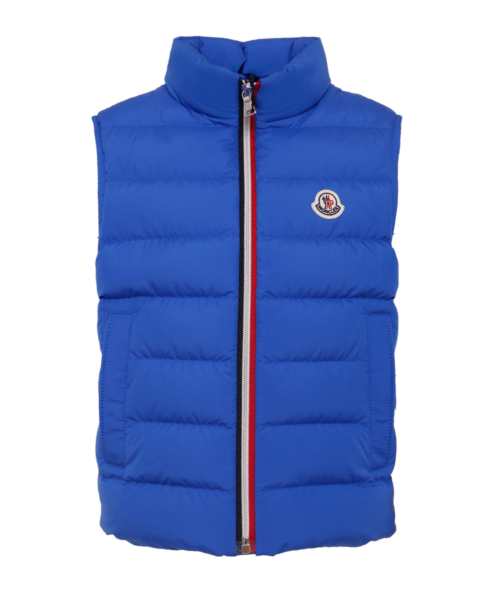Moncler Sleeveless Cotton Vest In Blue