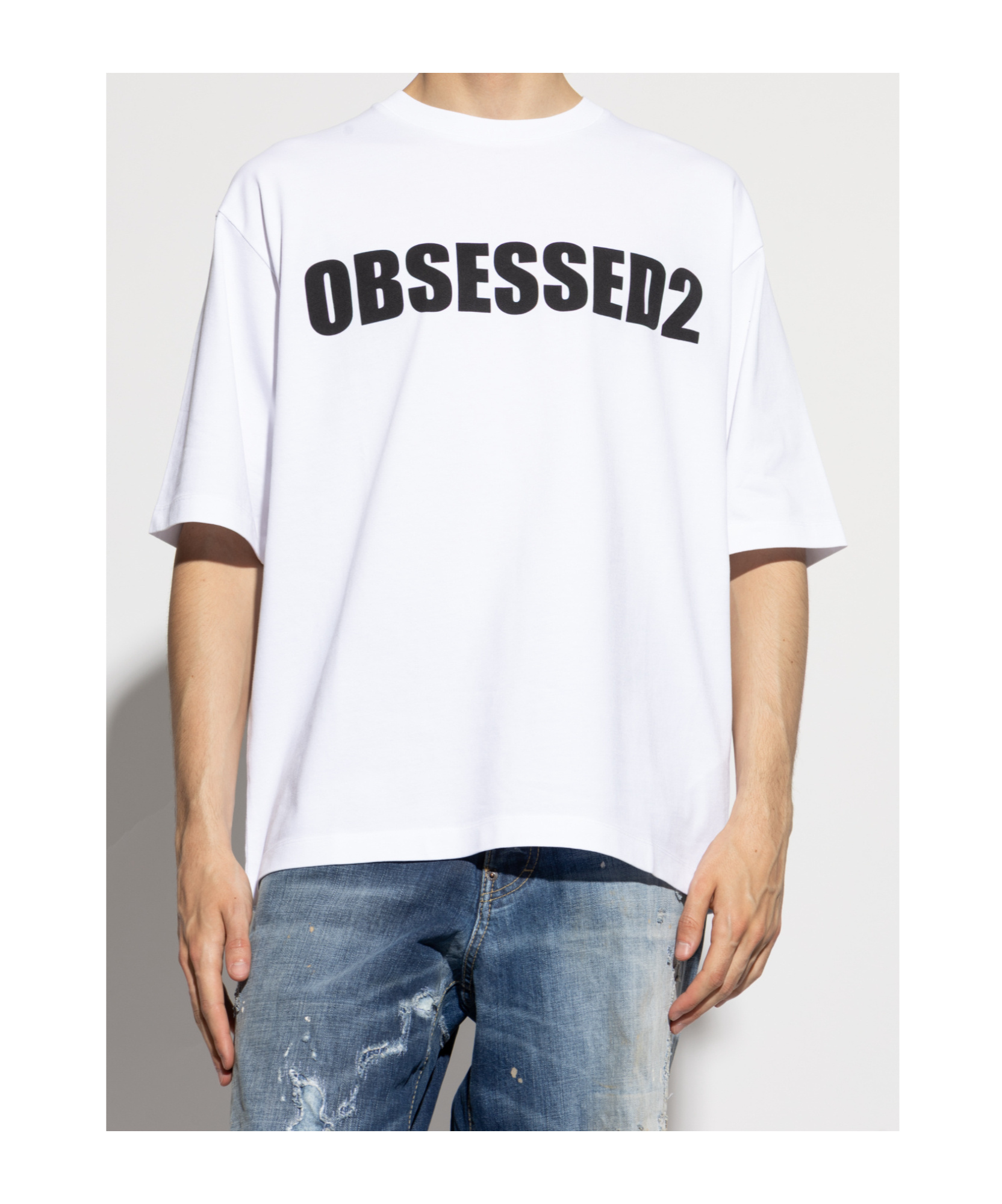 Dsquared2 Loose Fit Crew-neck T-shirt With Print In White