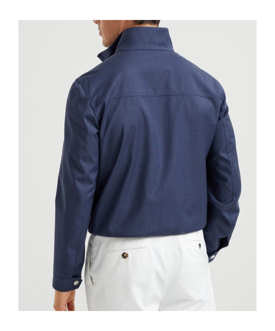 Brunello Cucinelli Cotton-blend Twill Bomber Jacket In Black
