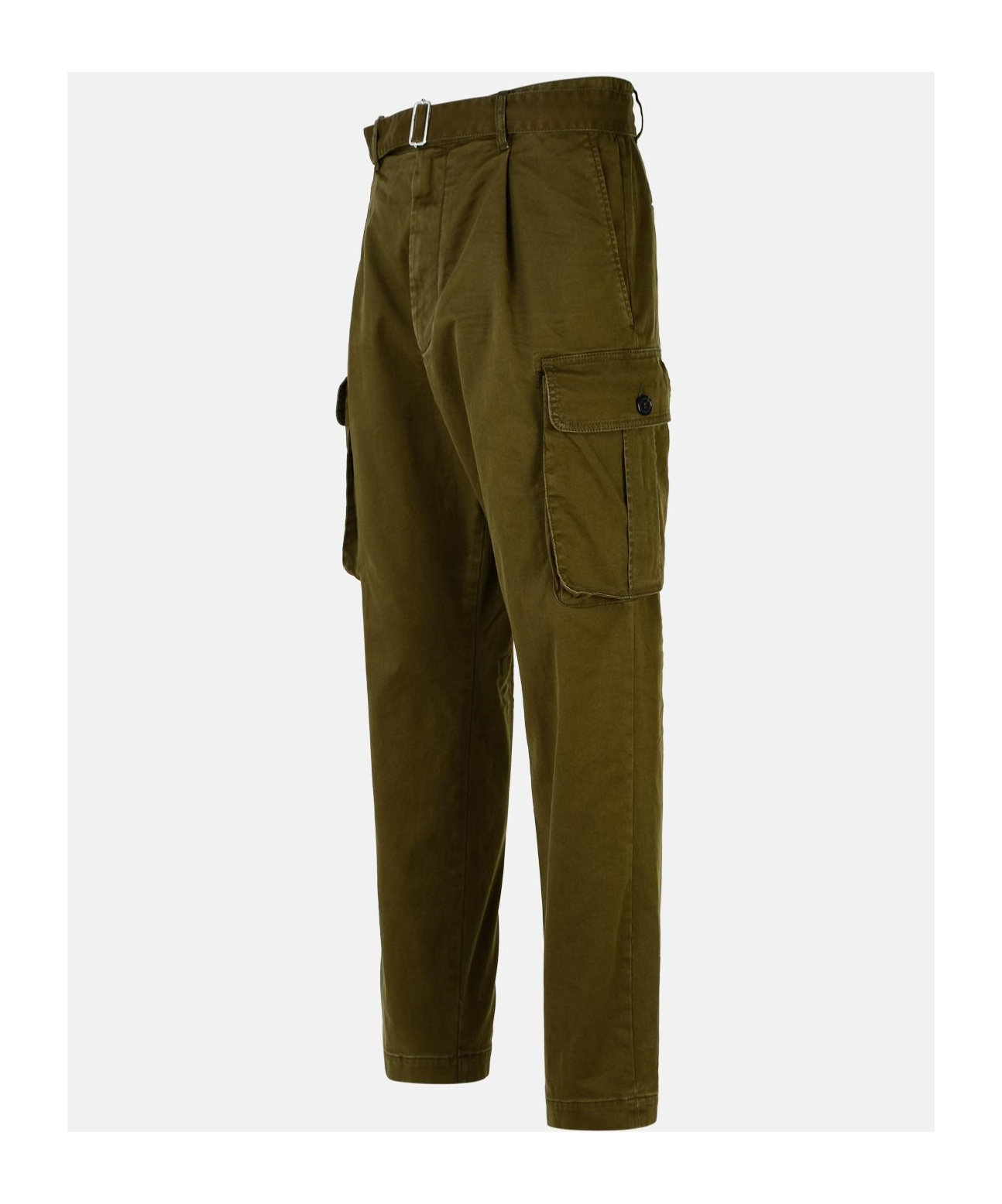 Dsquared2 Dark Green Cargo Pants In Brown