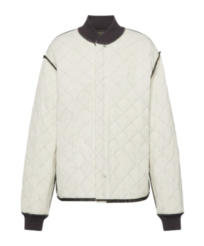 Maison Margiela Quilted Bomber Jacket In Neutral