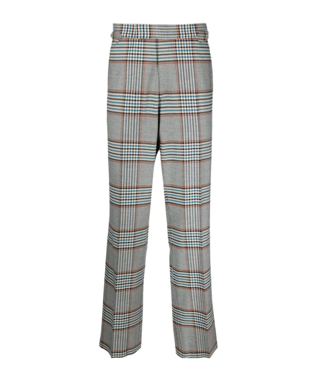 Vivienne Westwood Plaid Check Straight Leg Trousers In Gray