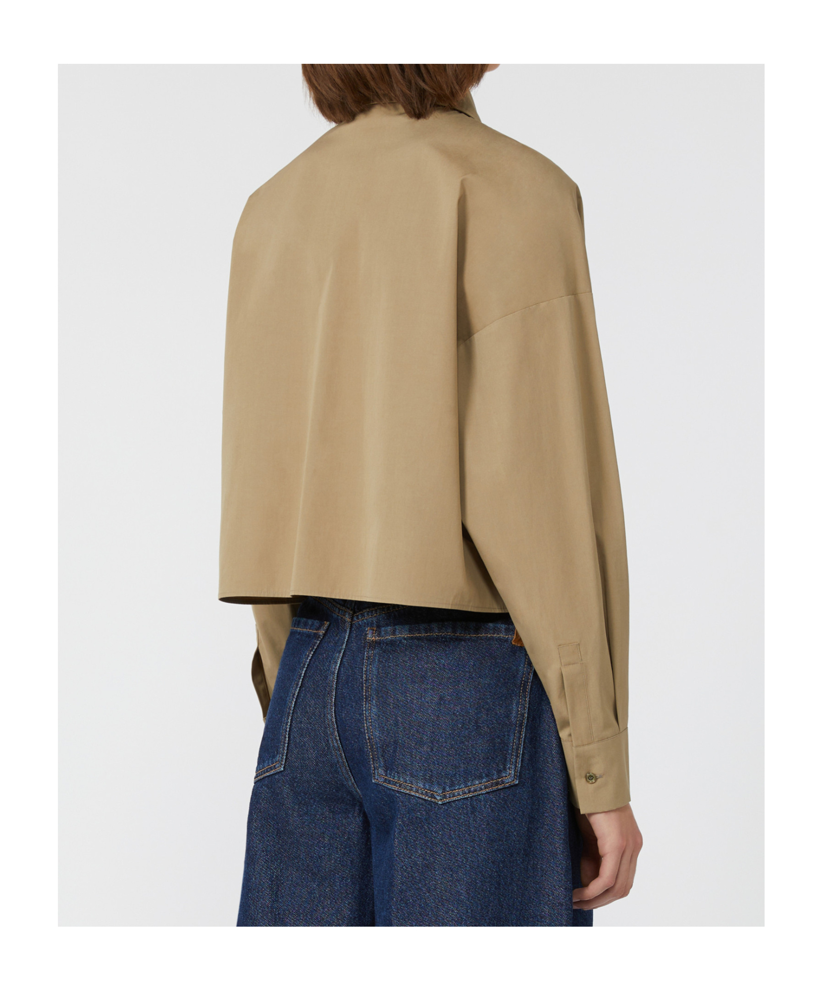 Max Mara Boxy-fit Heavy Cotton Shirt In Neutral