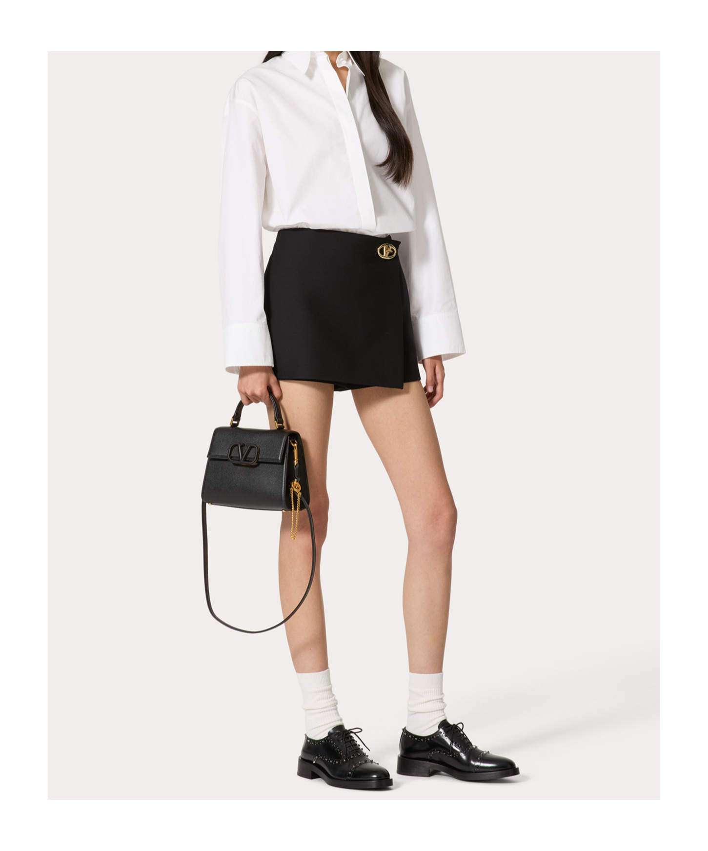 Valentino Vsling Tote Bag In Black