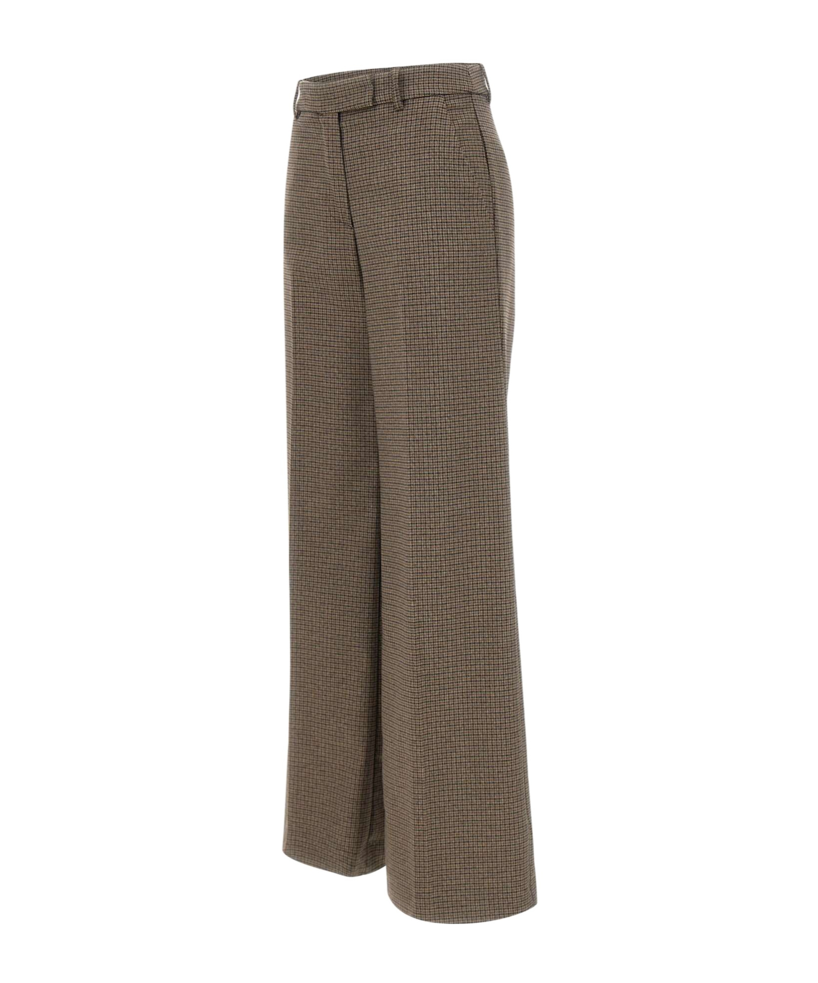 Kaos Check-pattern Trousers In Green