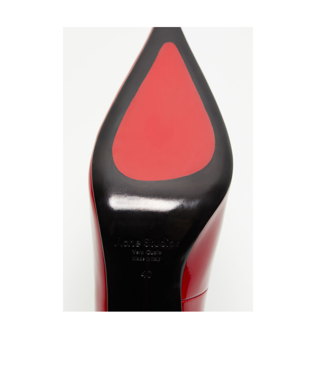 Acne Studios Pointed Shallow-mouthed High-heeled Shoes In Red