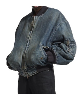 Balenciaga Standard Bomber In Blue