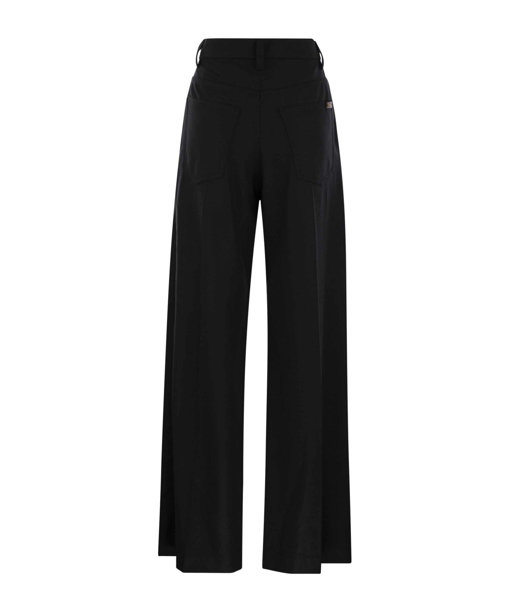 Brunello Cucinelli Monili Detail Wide-leg Trousers In Black