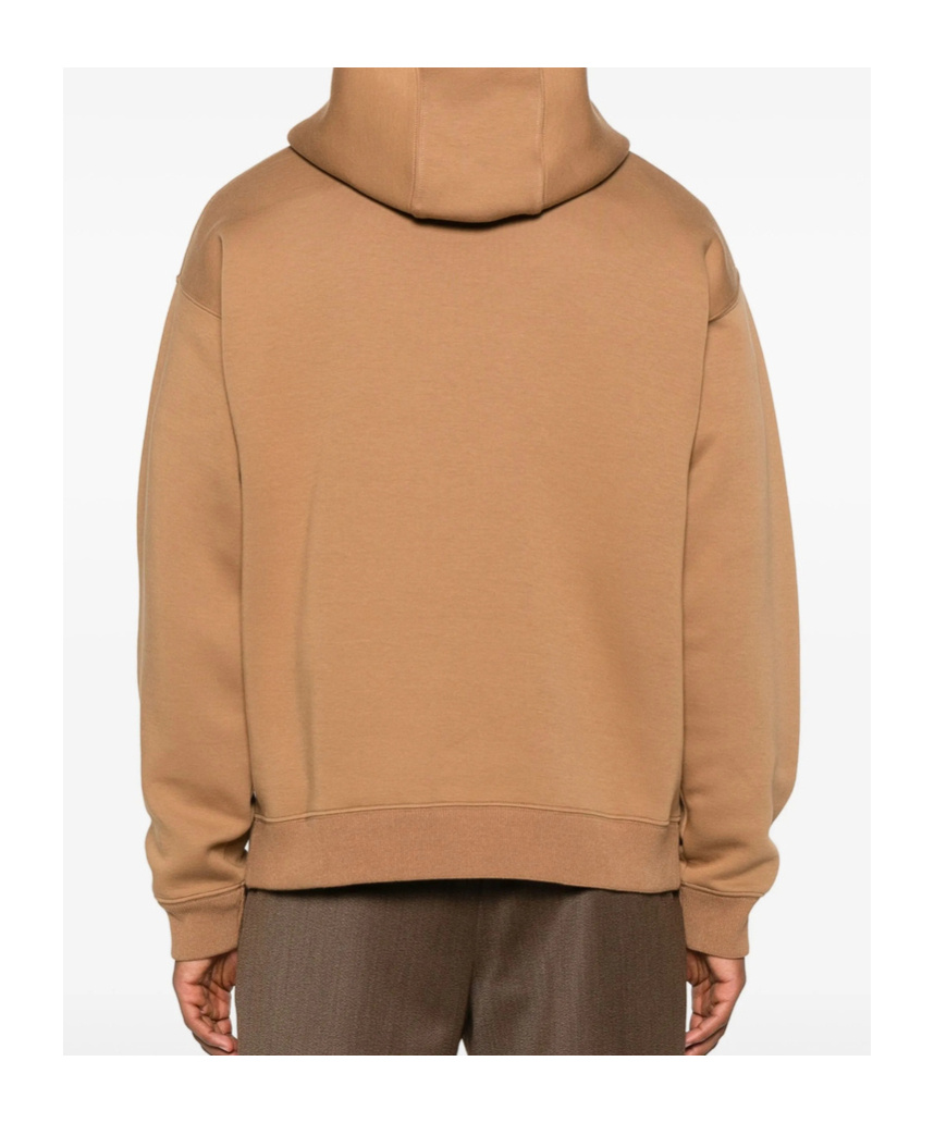 Fendi Cotton Hoodie With Ff Lining Clothing In Brown