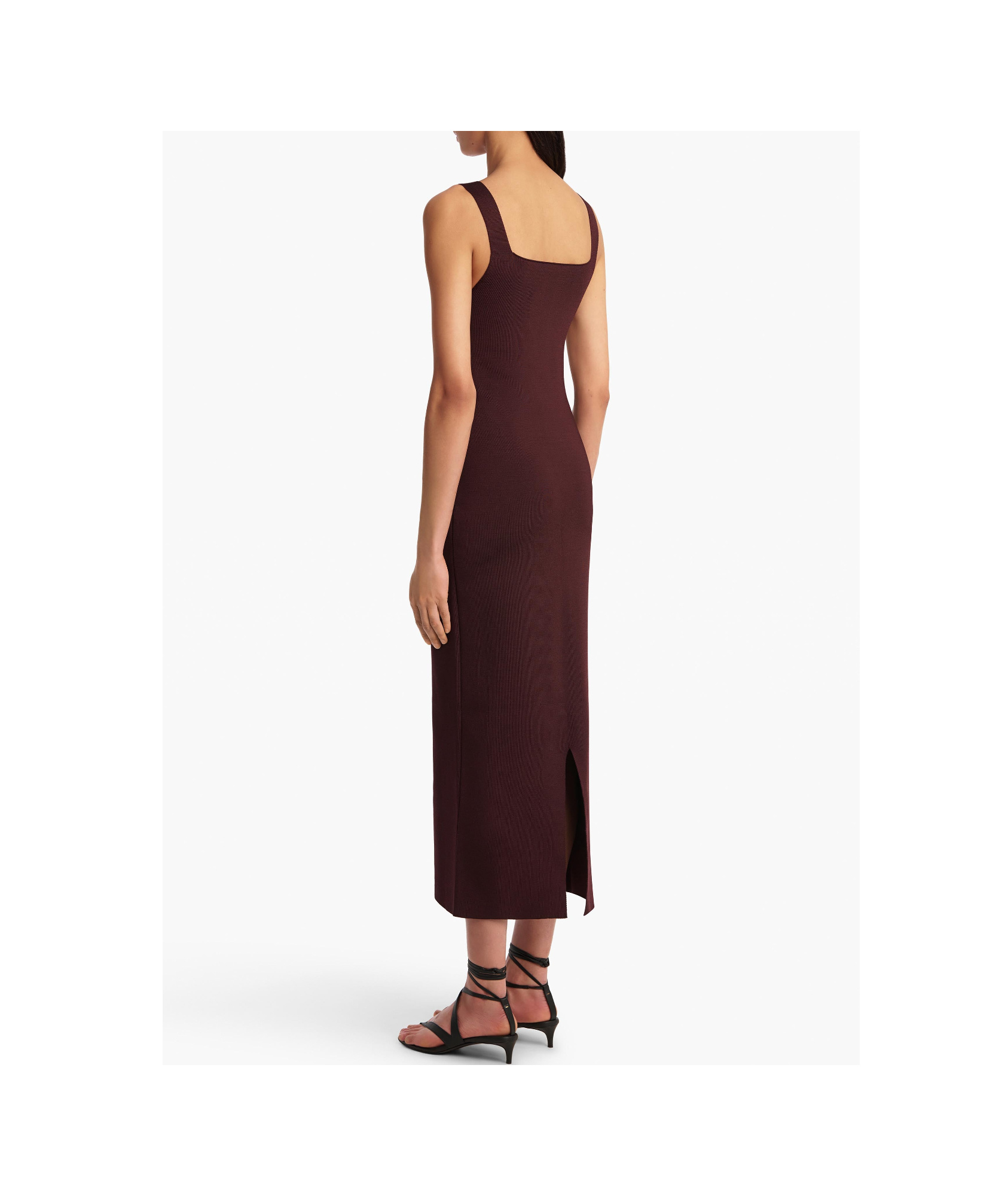 Khaite Womens Almandine Dixi Square-neck Knitted Maxi Dress Xs In Burgundy