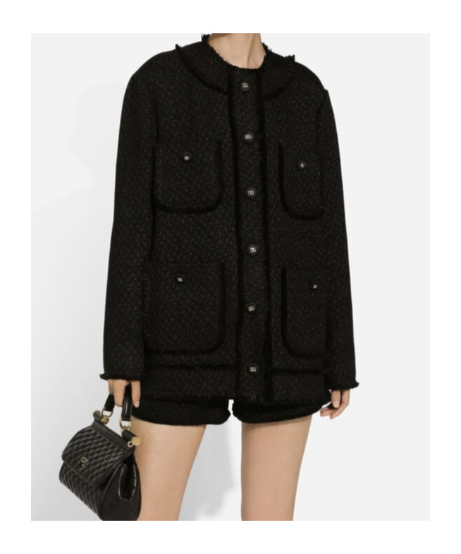 Dolce & Gabbana Rachel Multipocket Tech Jacket In Black