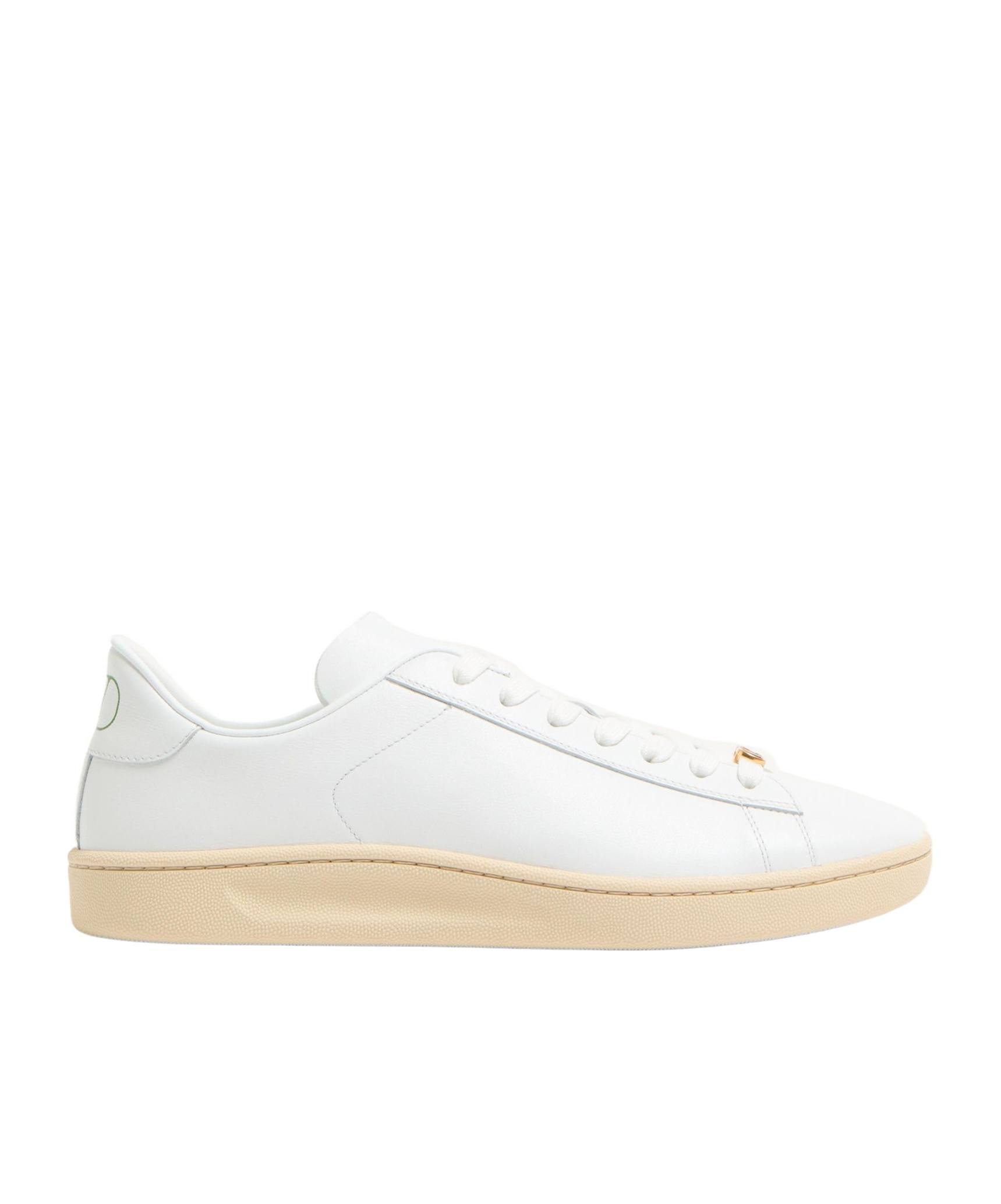 Valentino White Leather Vlogo Signature Sneakers In White