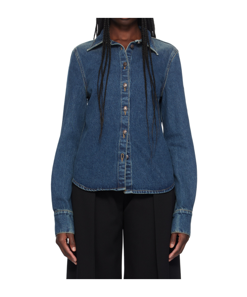 MAGDA BUTRYM BUCKLE DENIM SHIRT