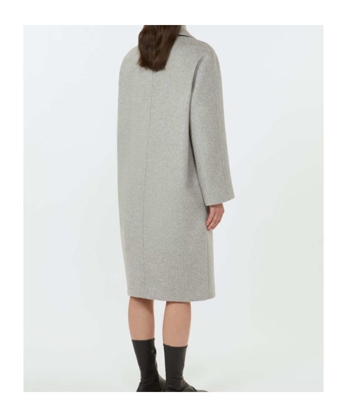 Max Mara Alpaca And Wool Double-breasted Coat In Gray