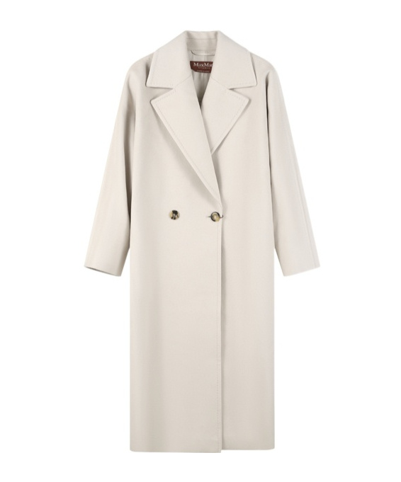 Max Mara Lapel Long-sleeved Coat In Neutral