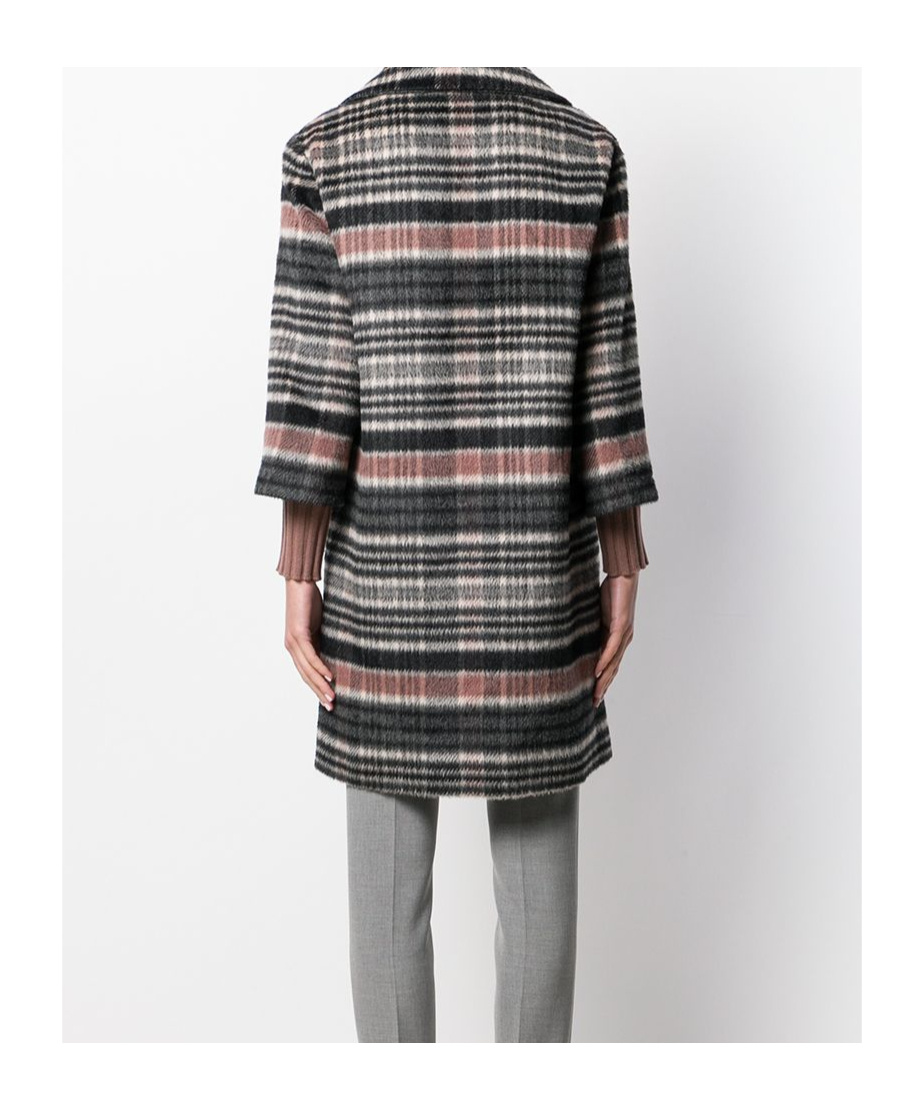 Peserico Geometric Pattern Single-breated Coat In Multi