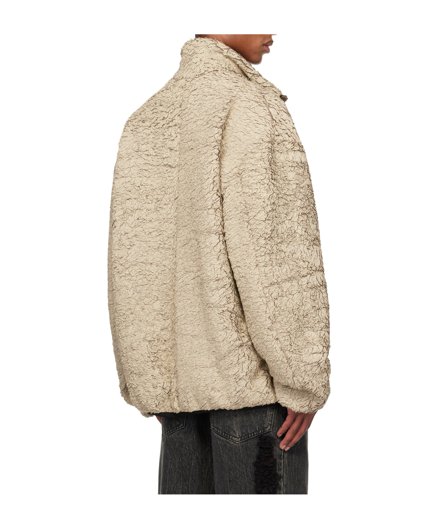 Song For The Mute Off-white Funnel Track Jacket In White