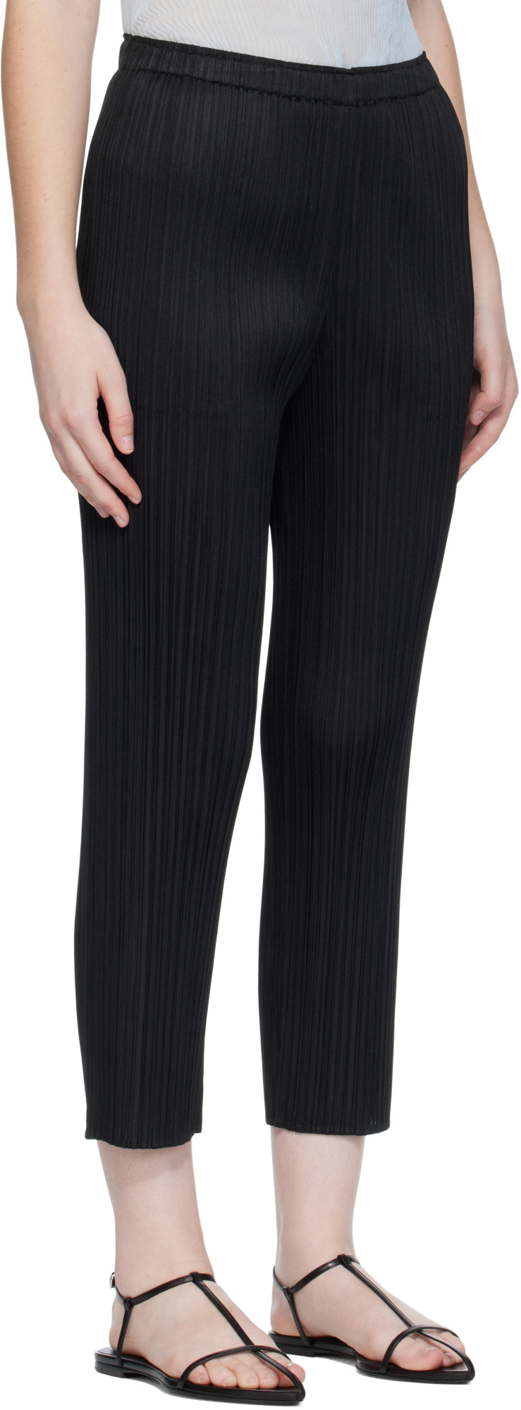 Issey Miyake Black Monthly Colors October Trousers In Black
