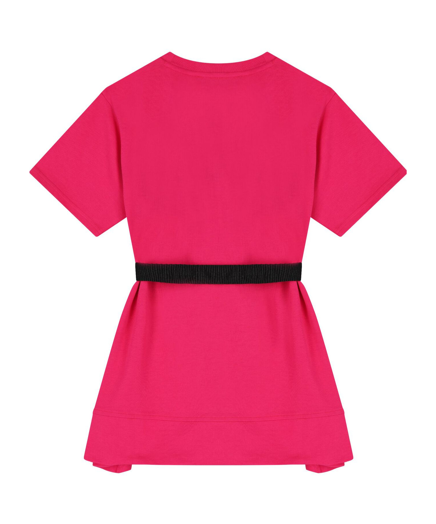 Dkny Logo-patch Cotton Dress In Pink