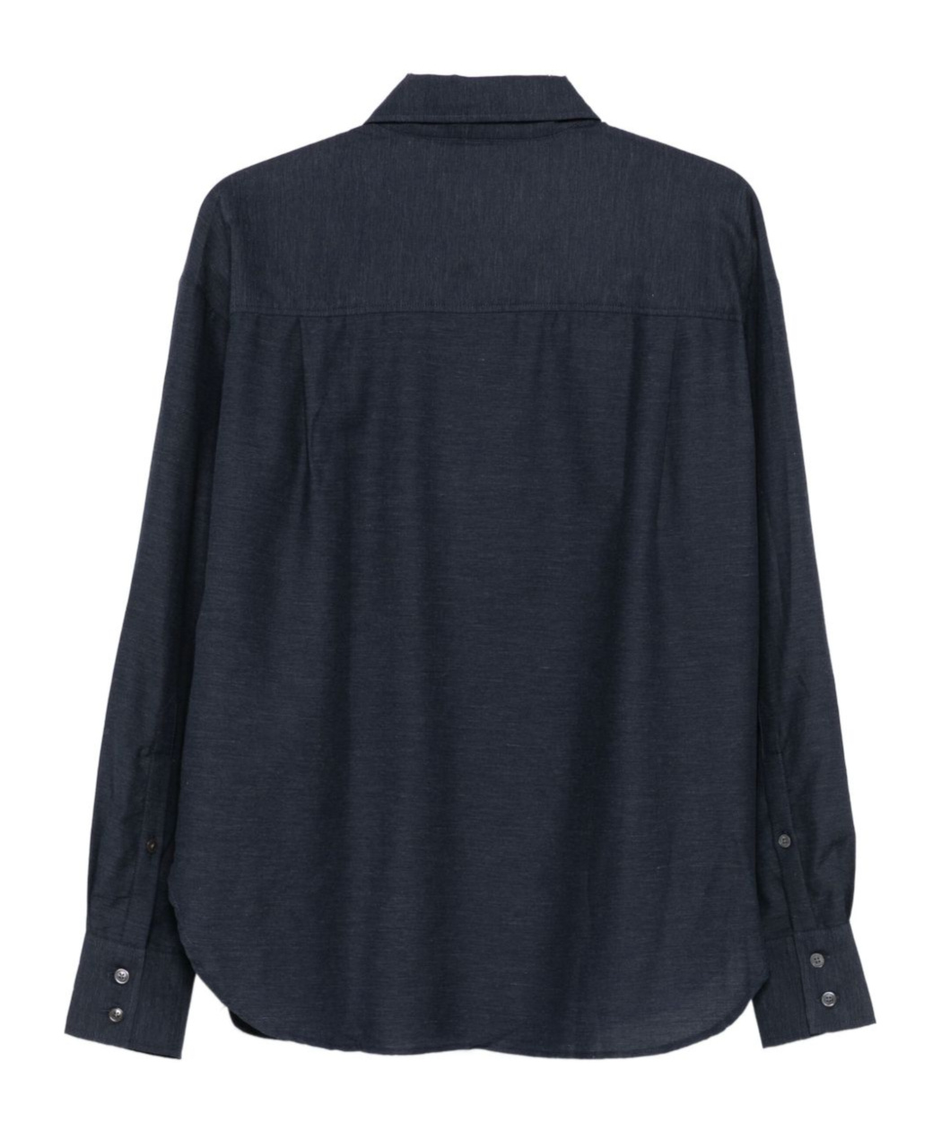 Closed Button-down Long-sleeved Shirt In Blue