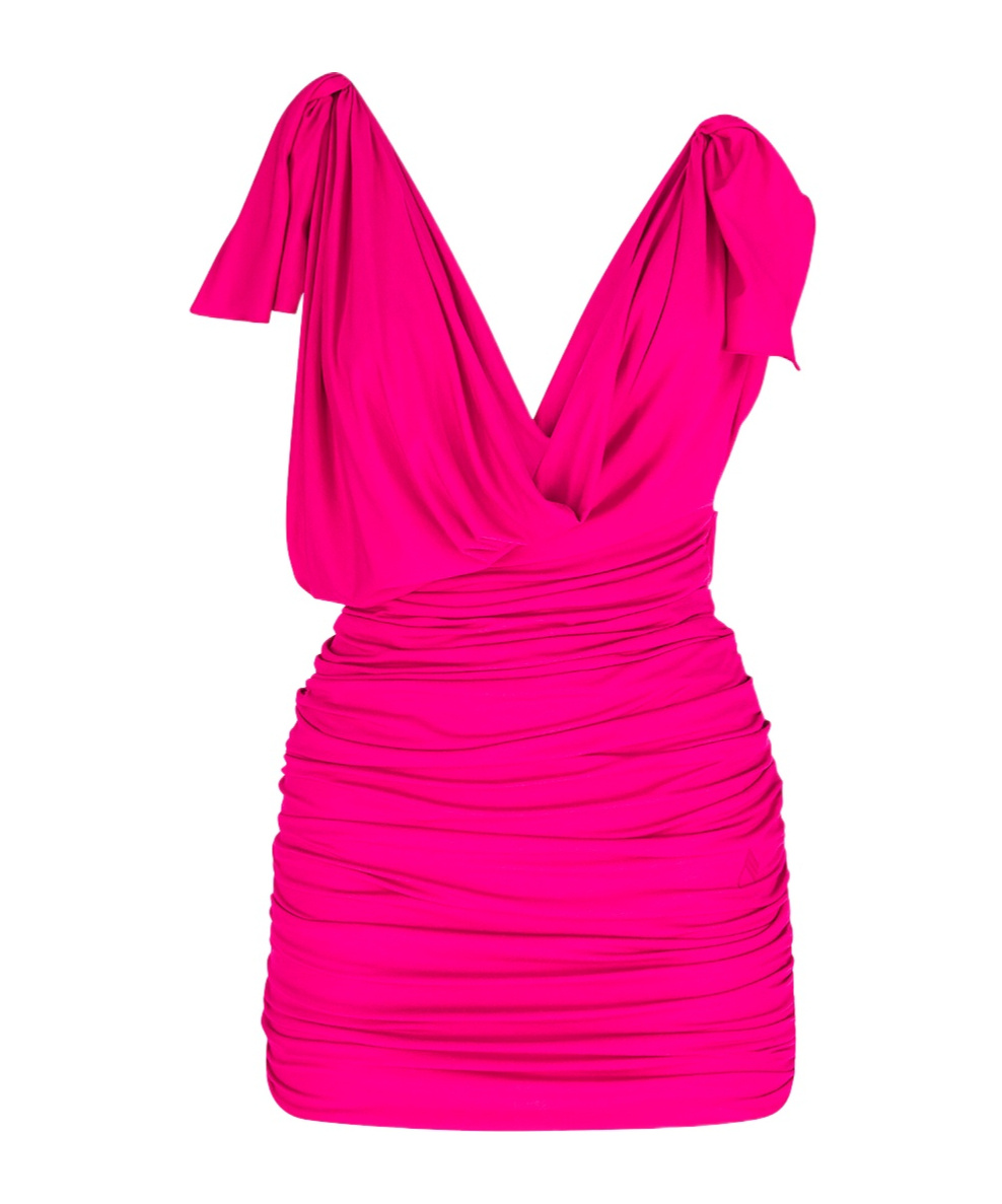 Attico The Dresses Gend - Fuchsia Mini Dress Fuchsia Main Fabric: 92% Viscose 8% Elastane In Pink