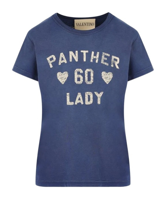 Valentino Crew Neck Graphic Print Short Sleeves Top