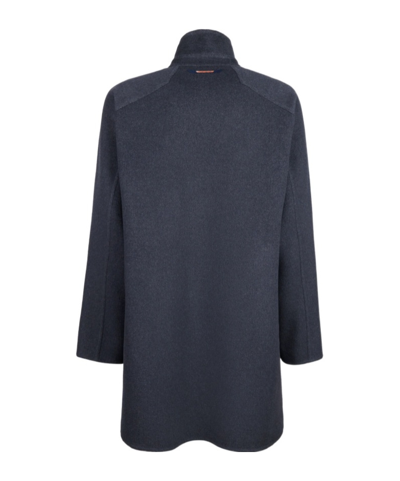Sease Cappotto Cashmere Double Con Cerniera In Blue