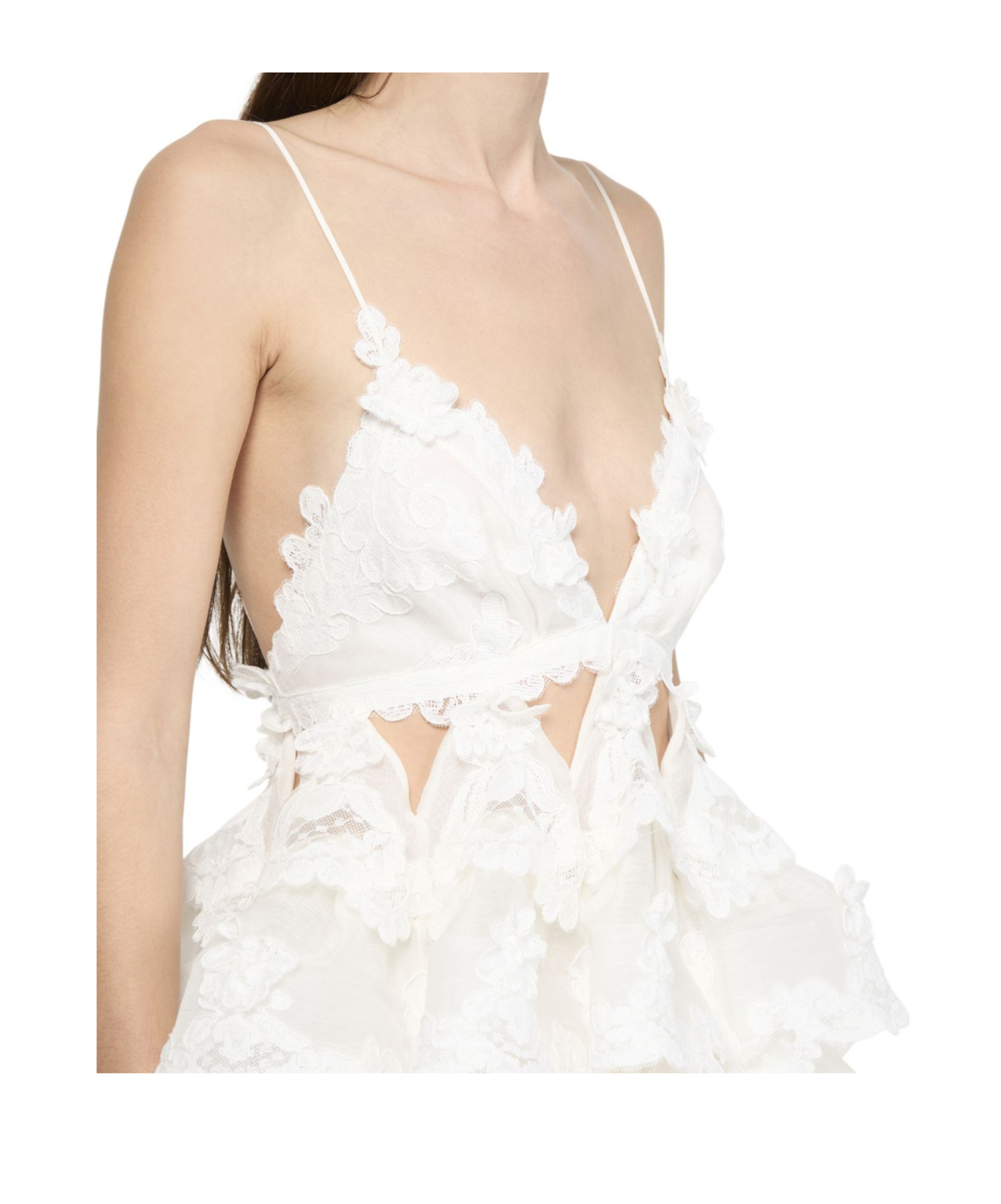 Zimmermann Crush Mini Dress In White
