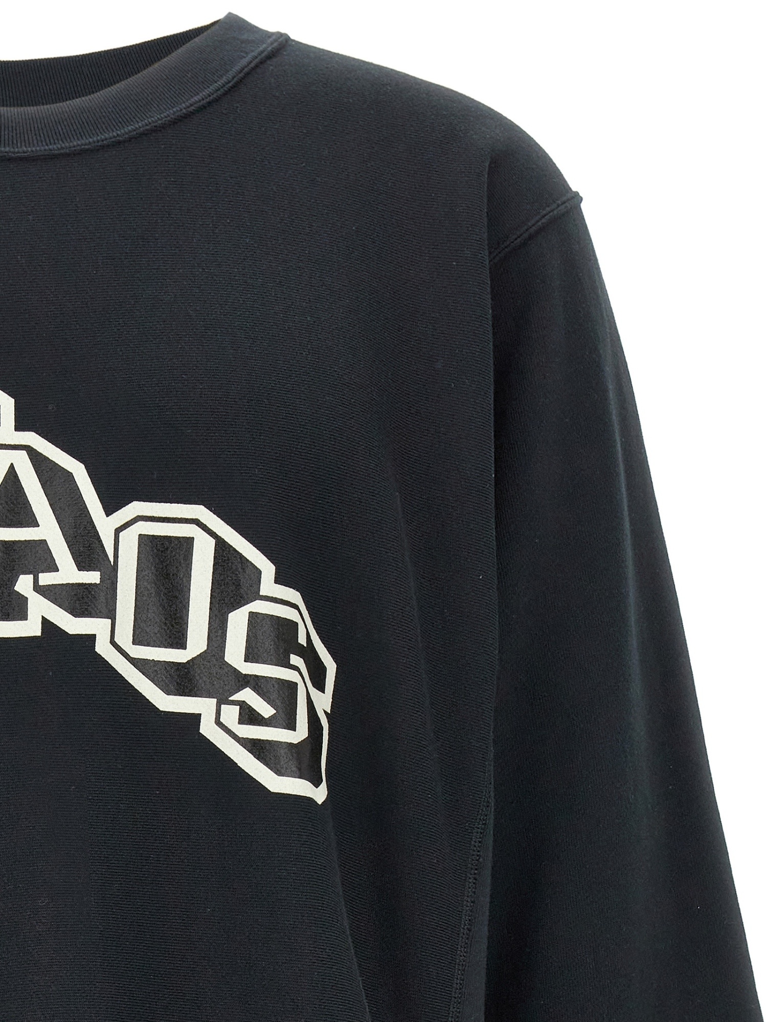 Undercover Champion X Sweatshirt Crew Neck Graphic Print In Black
