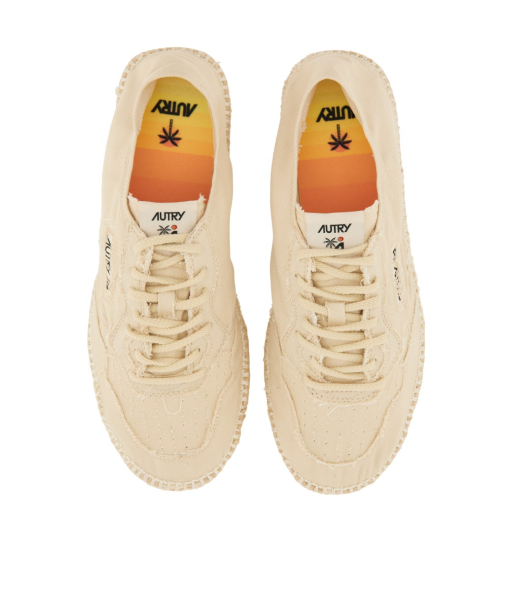 Autry Sandy Espadrilles In Beige Cotton In Nude