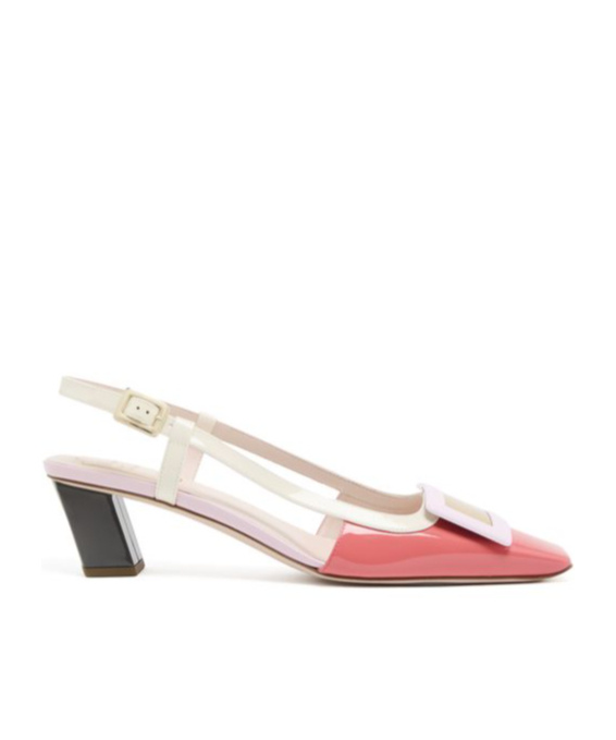 Roger Vivier Belle Vivier Slingback Shoes In White