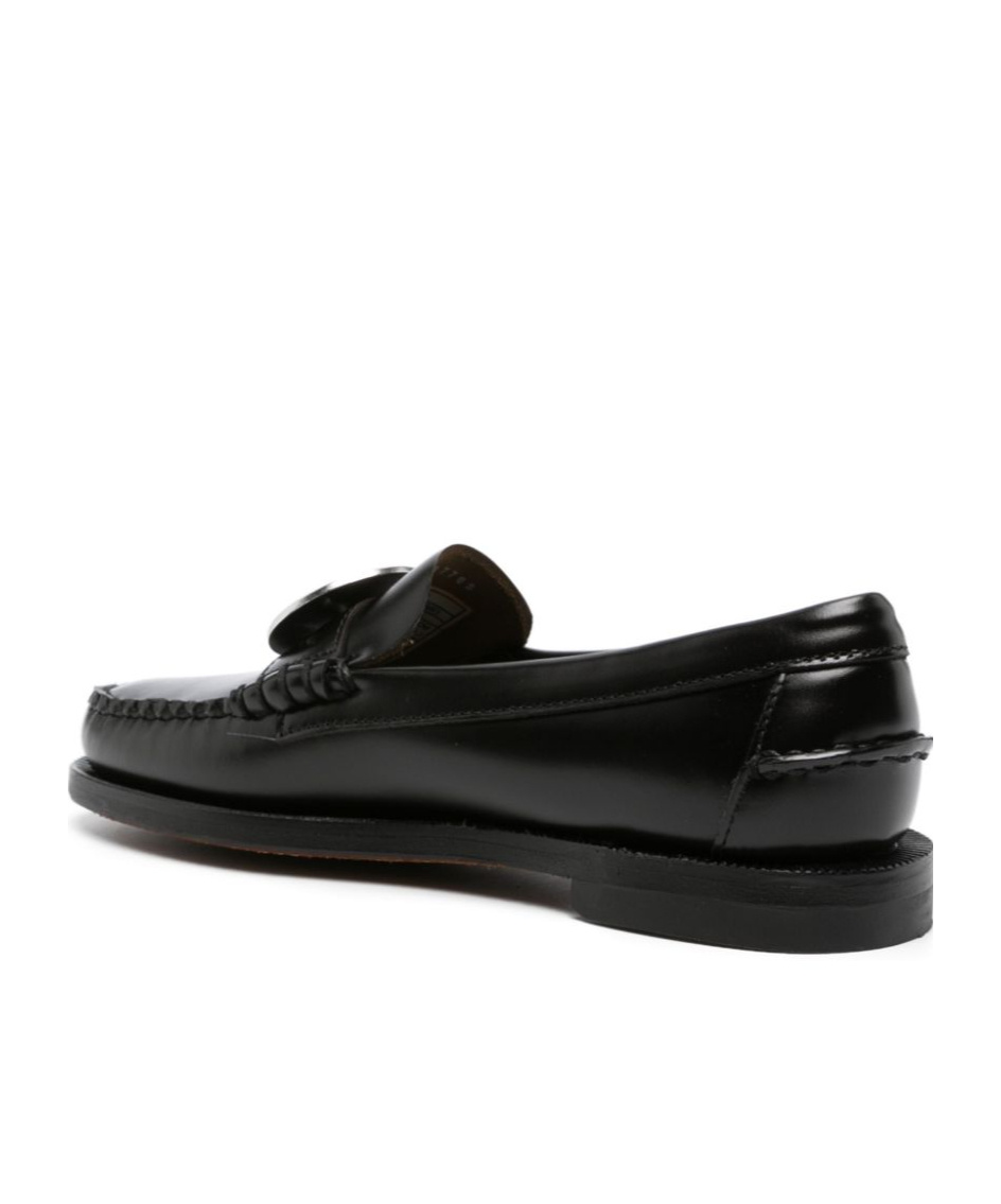 SEBAGO SMILEY FACE LEATHER LOAFERS 