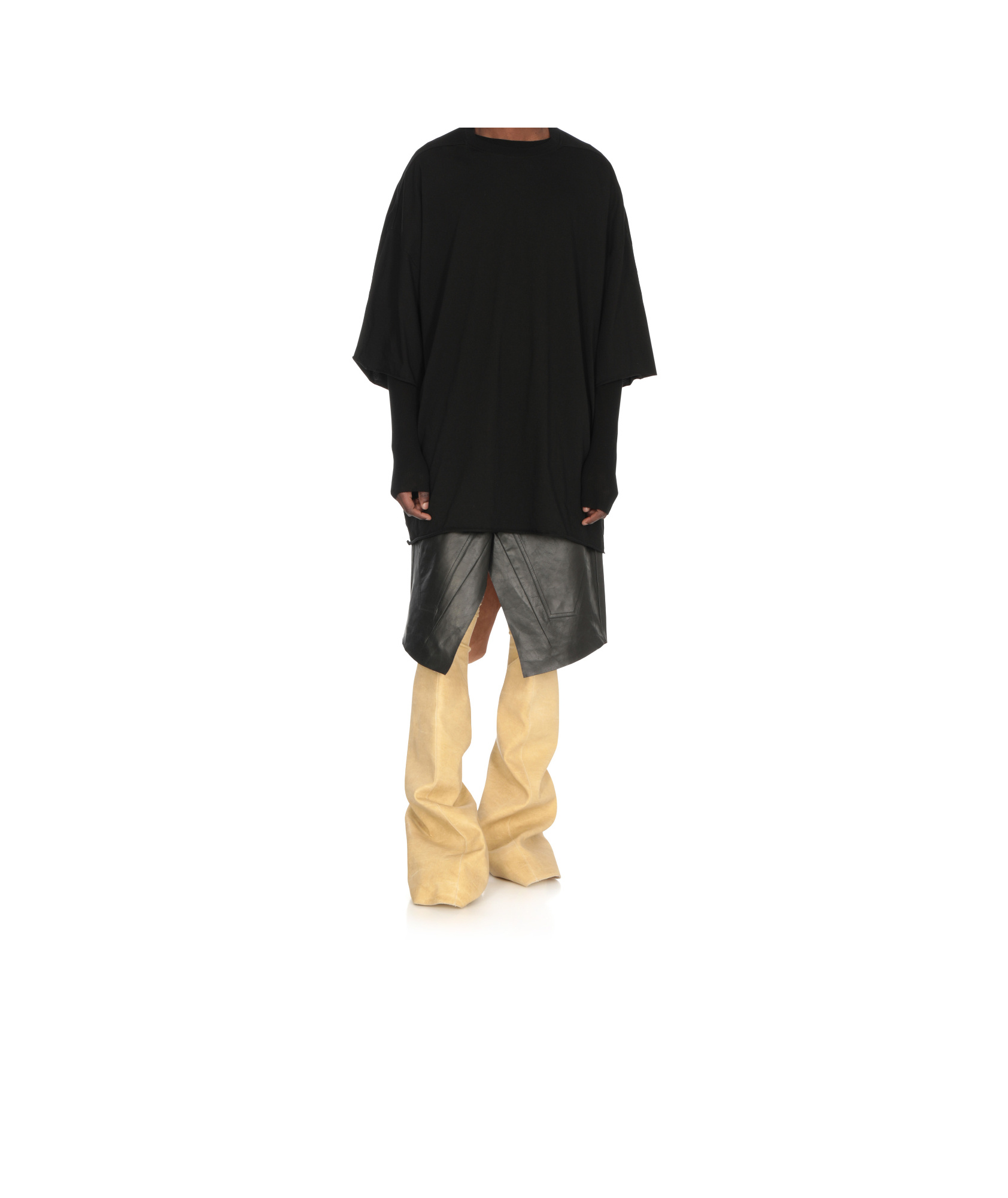 Rick Owens Drkshdw Drkshdw By Rick Owens Beige Beige Cotton Boots In Nude