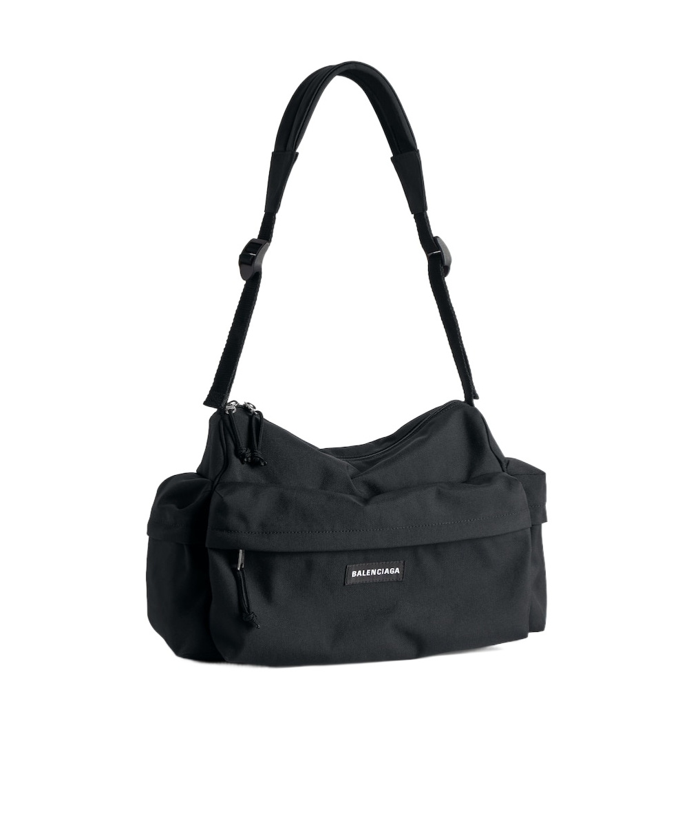 Balenciaga Men's Explorer Multipocket Weekender Small In Black In Black