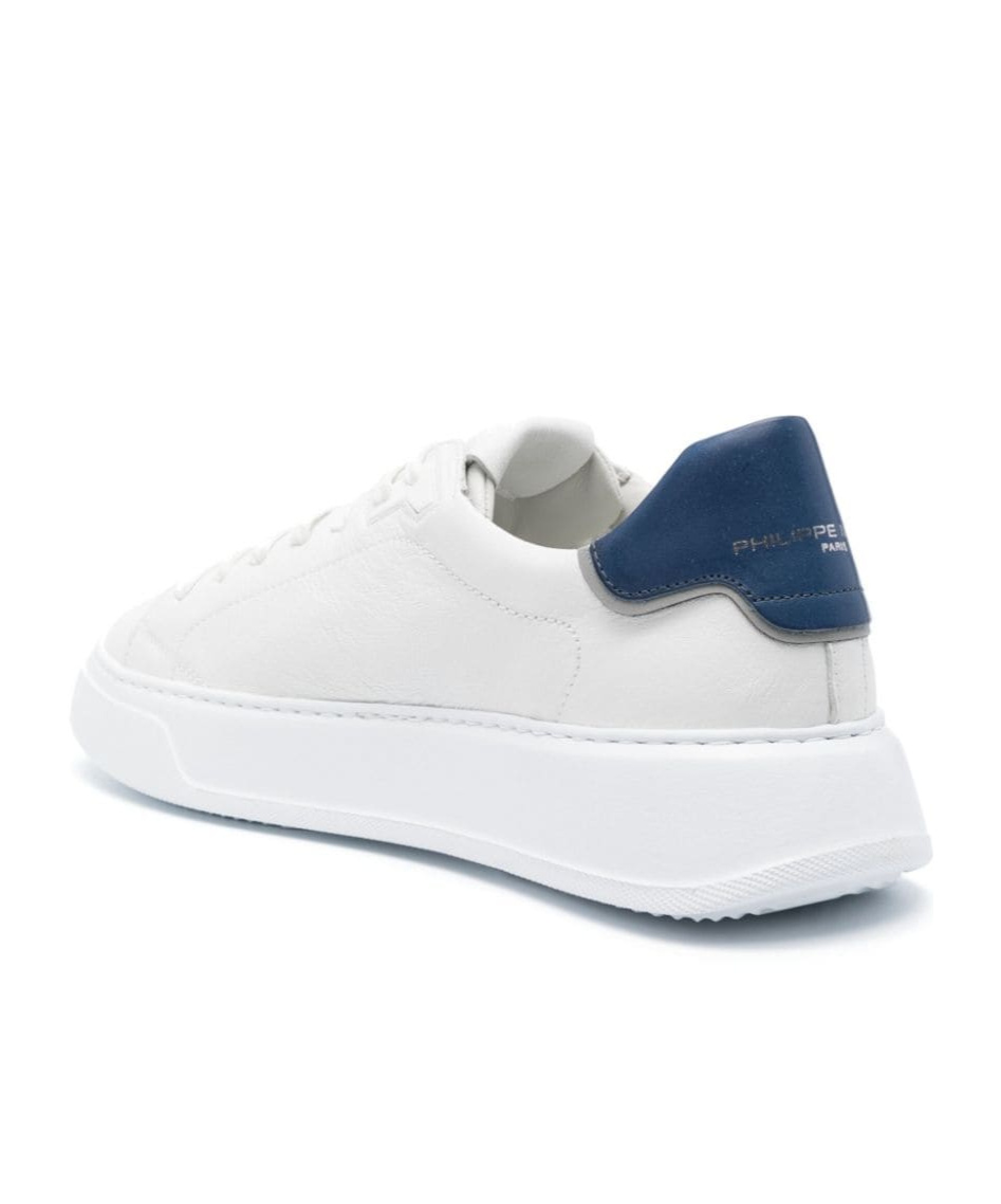 Philippe Model Temple Low White Blue Sneaker In White