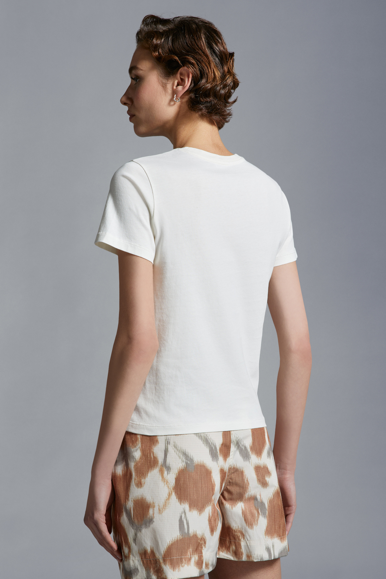 Moncler Logo-embroidered Cotton T-shirt In White