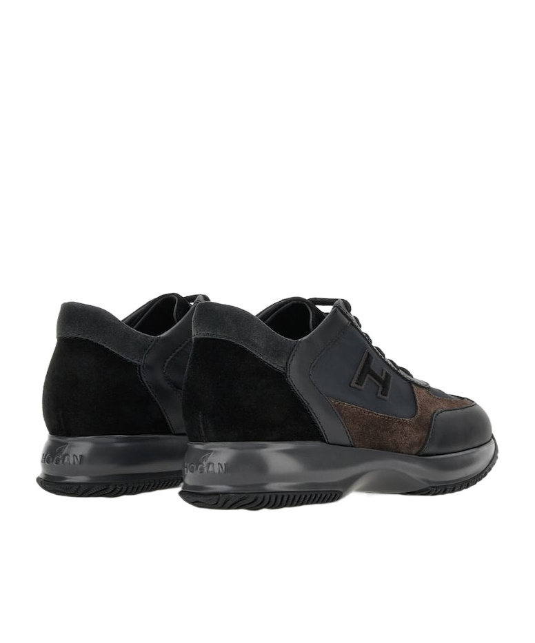 Hogan Men's Interactive H Sneakers In Black