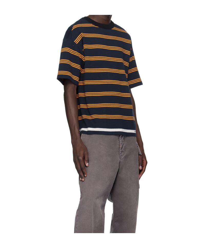 Marni Black Seaside Stripe T-shirt In Black