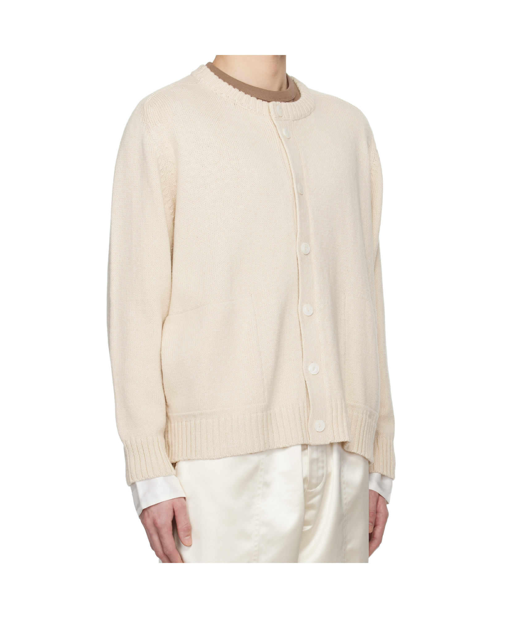 Bode Off-white Meringue Cardigan
