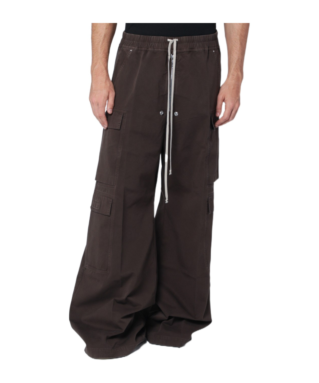Rick Owens Drkshdw Double Cargo Jumbo Belas Trousers In Black