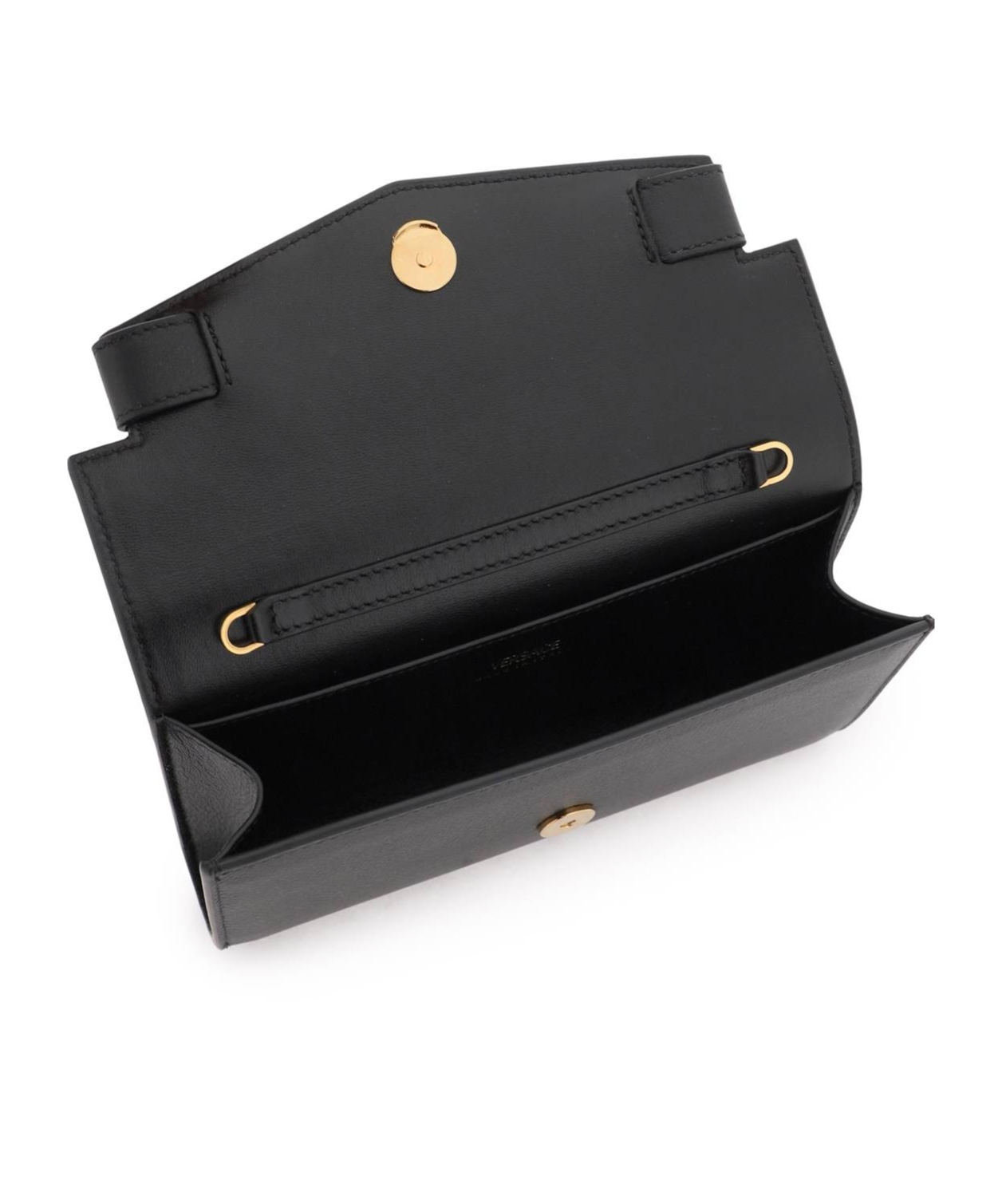 Versace Chain-linked Mini Shoulder Bag In Black