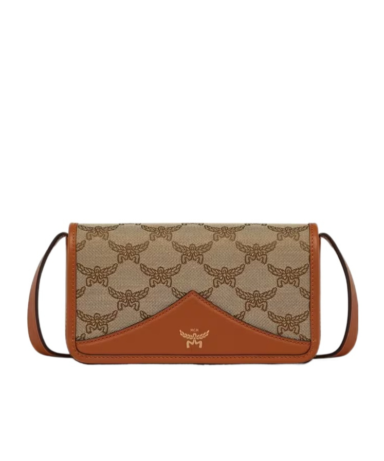 Mcm Himmel Lauretos Jacquard Cross-body Bag In Brown