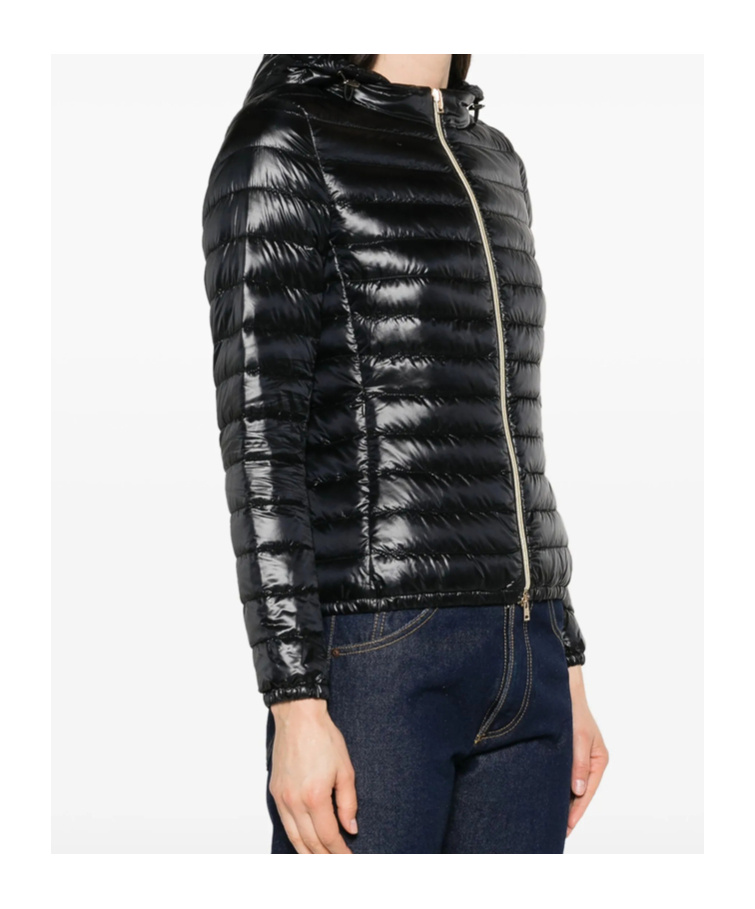 Herno Long-sleeved Down Jacket In Black