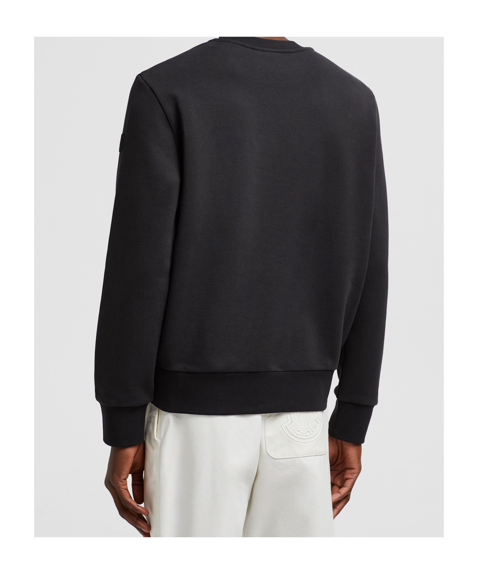 Moncler Logo Pattern Sweatshirt In Black