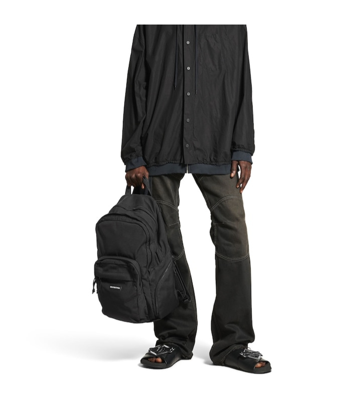 Balenciaga Explorer Multi-pocket Backpack In Black