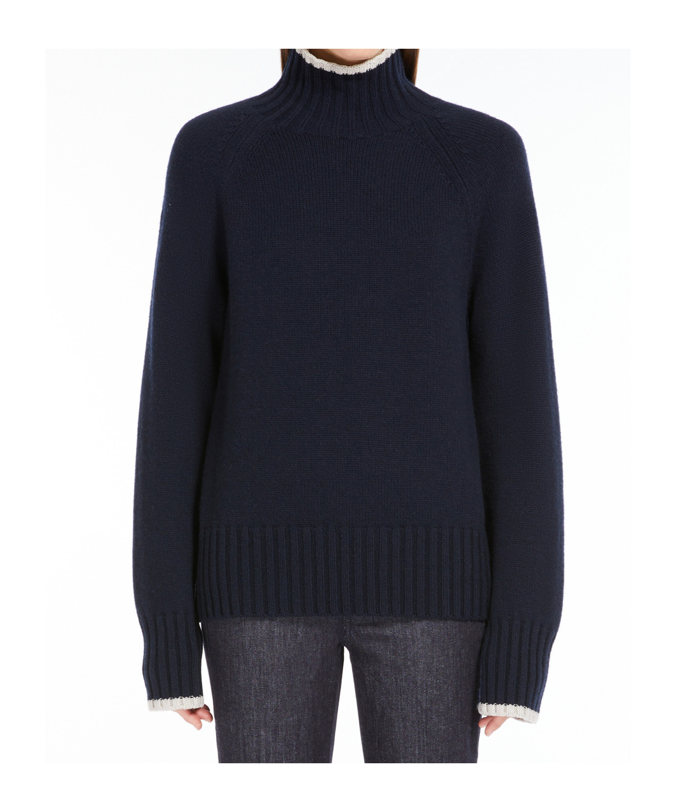 Max Mara Wool And Cashmere Turtlenecks In Black