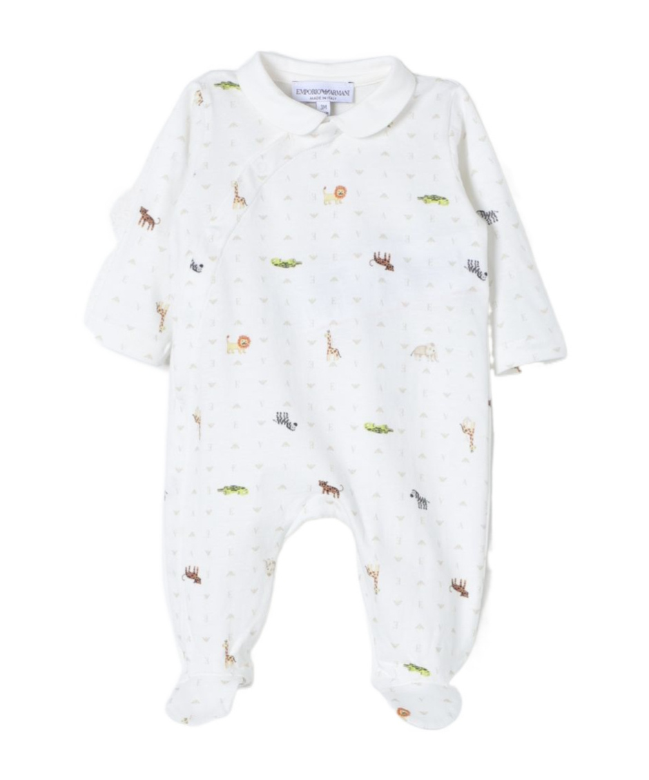 Emporio Armani Long-sleeved Jumpsuit In White
