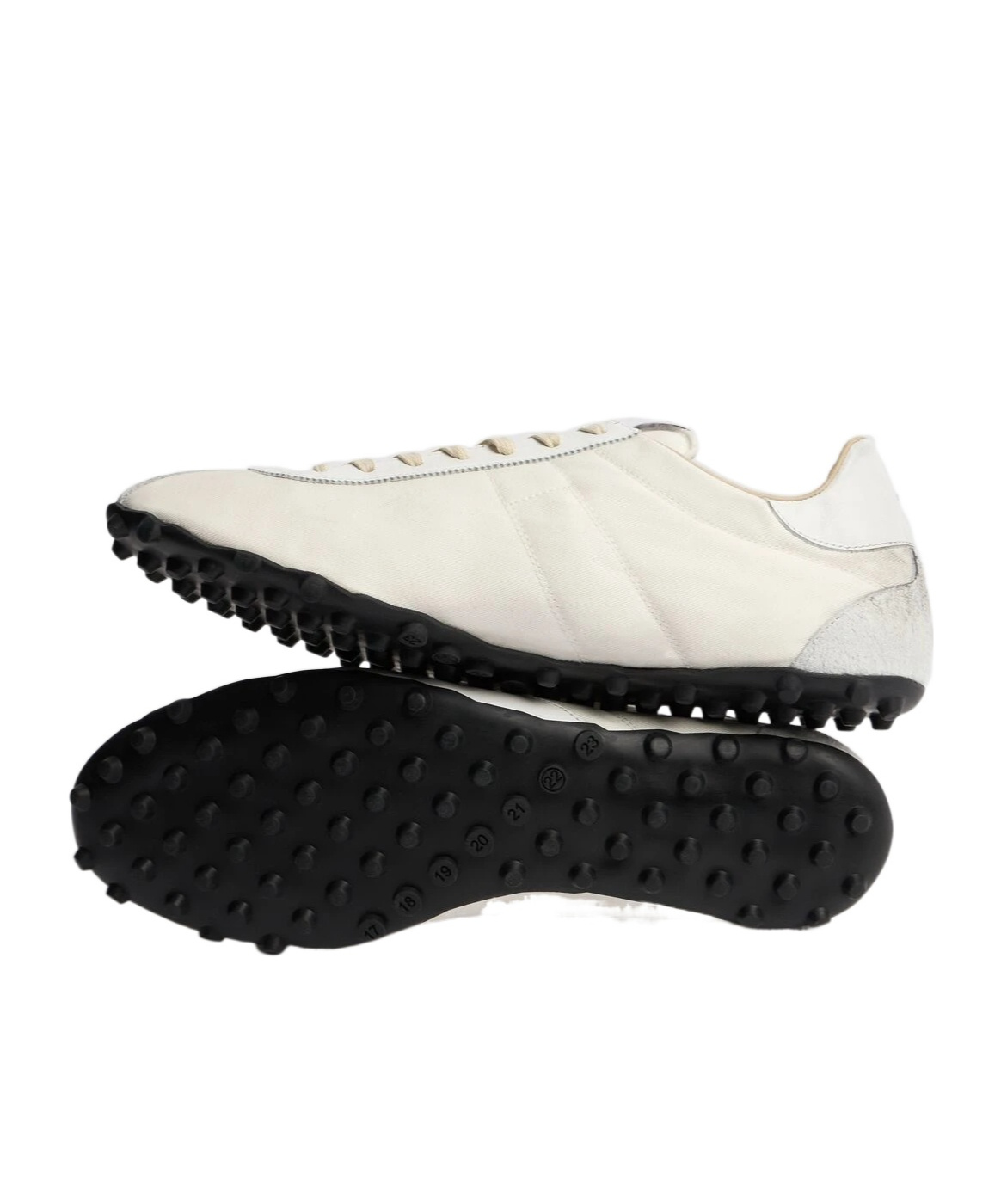 Maison Margiela Sprinters Branded Canvas And Suede Low-top Trainers