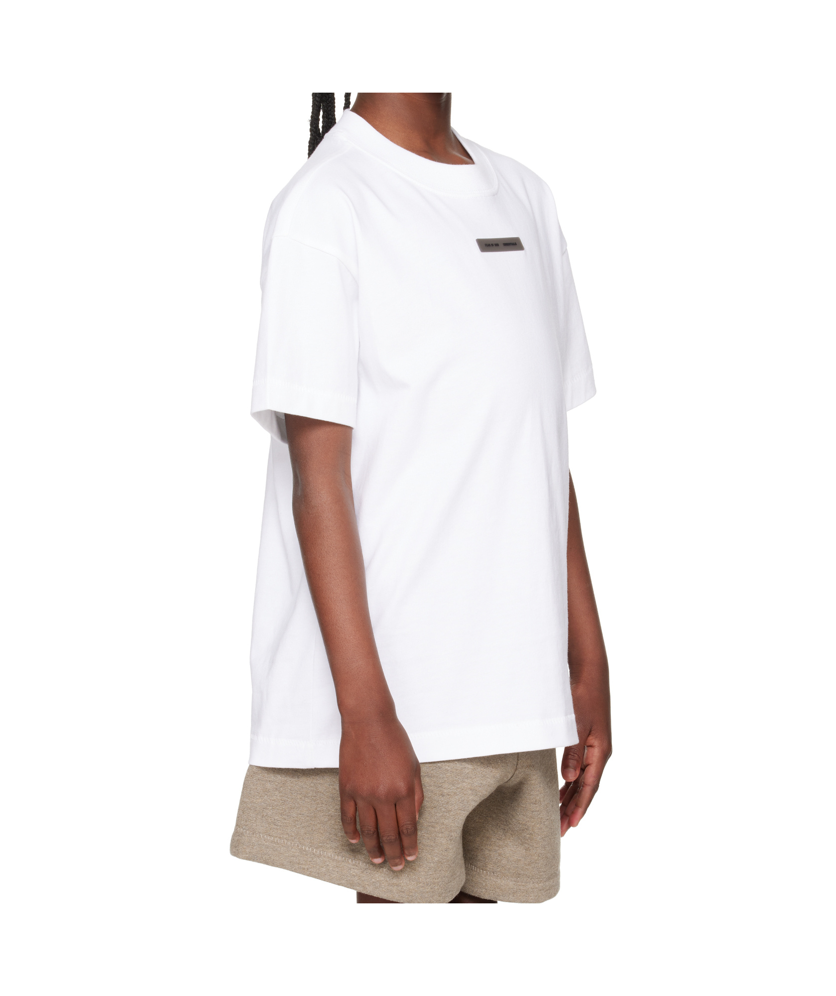 Essentials Kids White Essential Lounge T-shirt In White