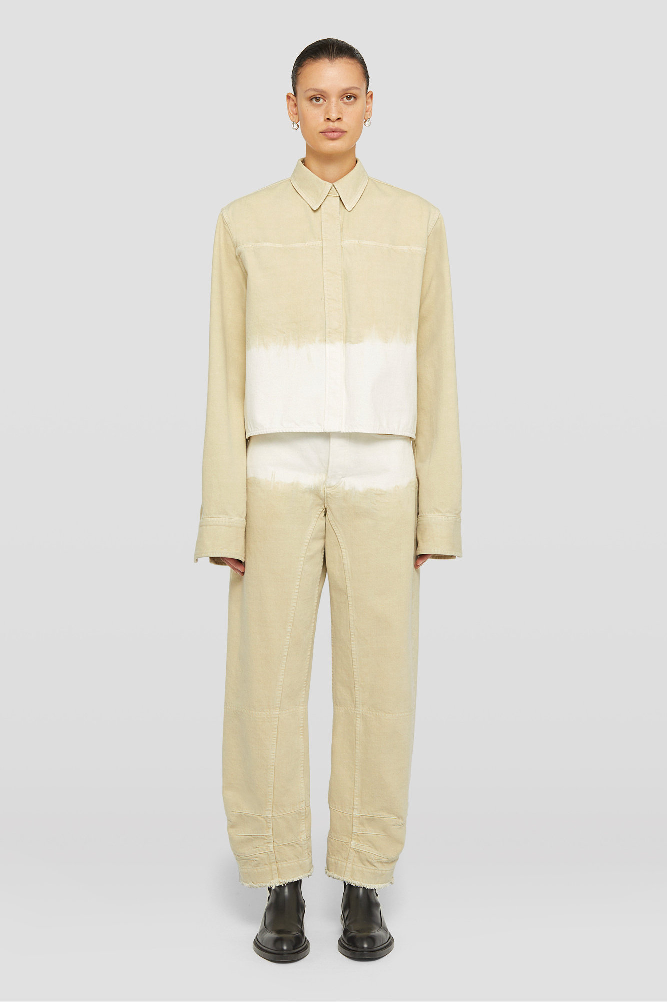 Jil Sander 69 Aw 20 Treated Trousers Almond In Nude